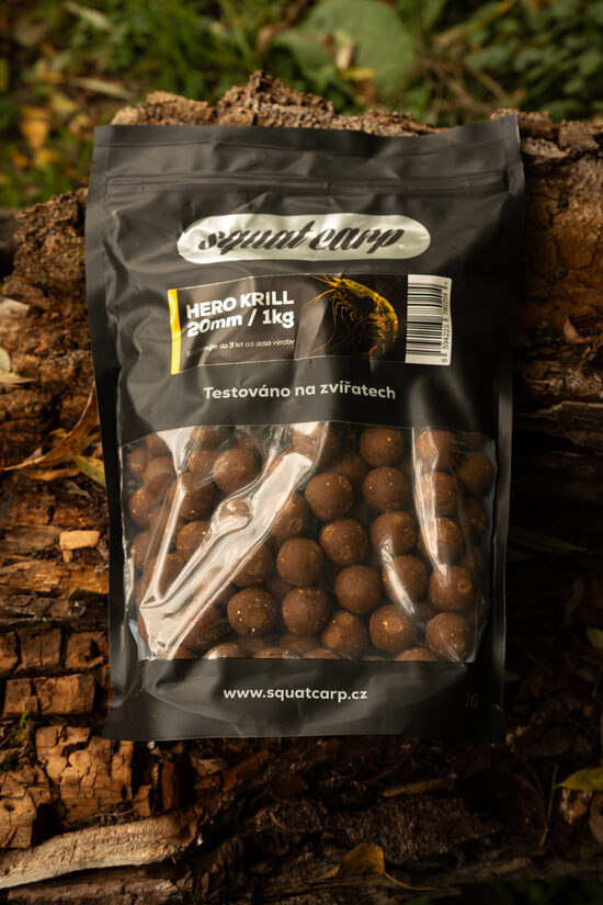 SQUAT CARP - Boilies HERO KRILL 20 mm 1kg
